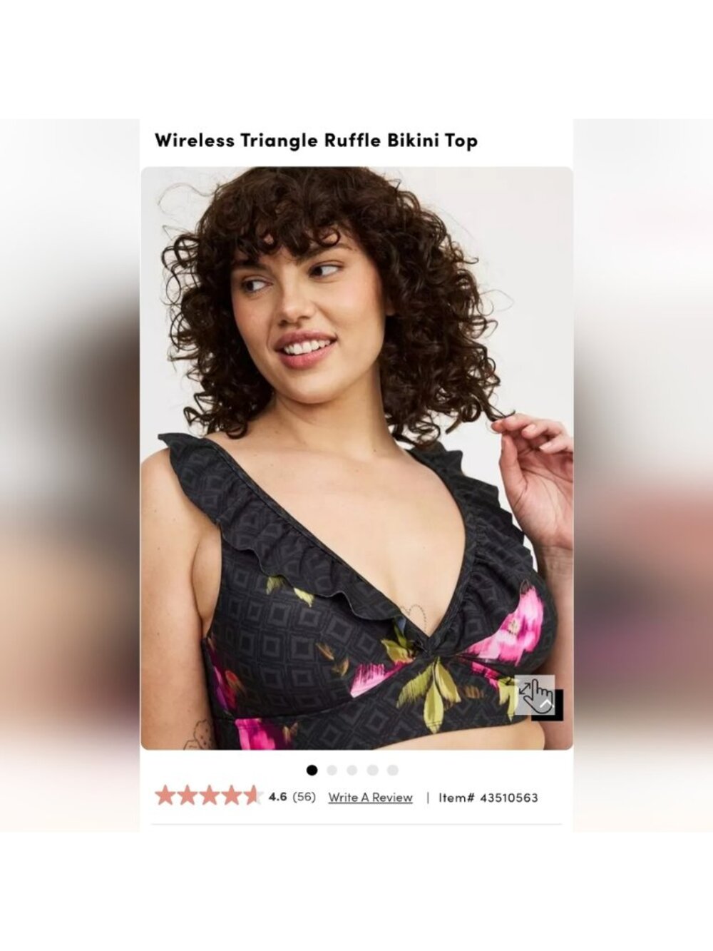 Torrid Wireless Floral Ruffle Bikini Top & Swim Skirt With Bottoms NWT Sz 4x - Picture 12 of 16